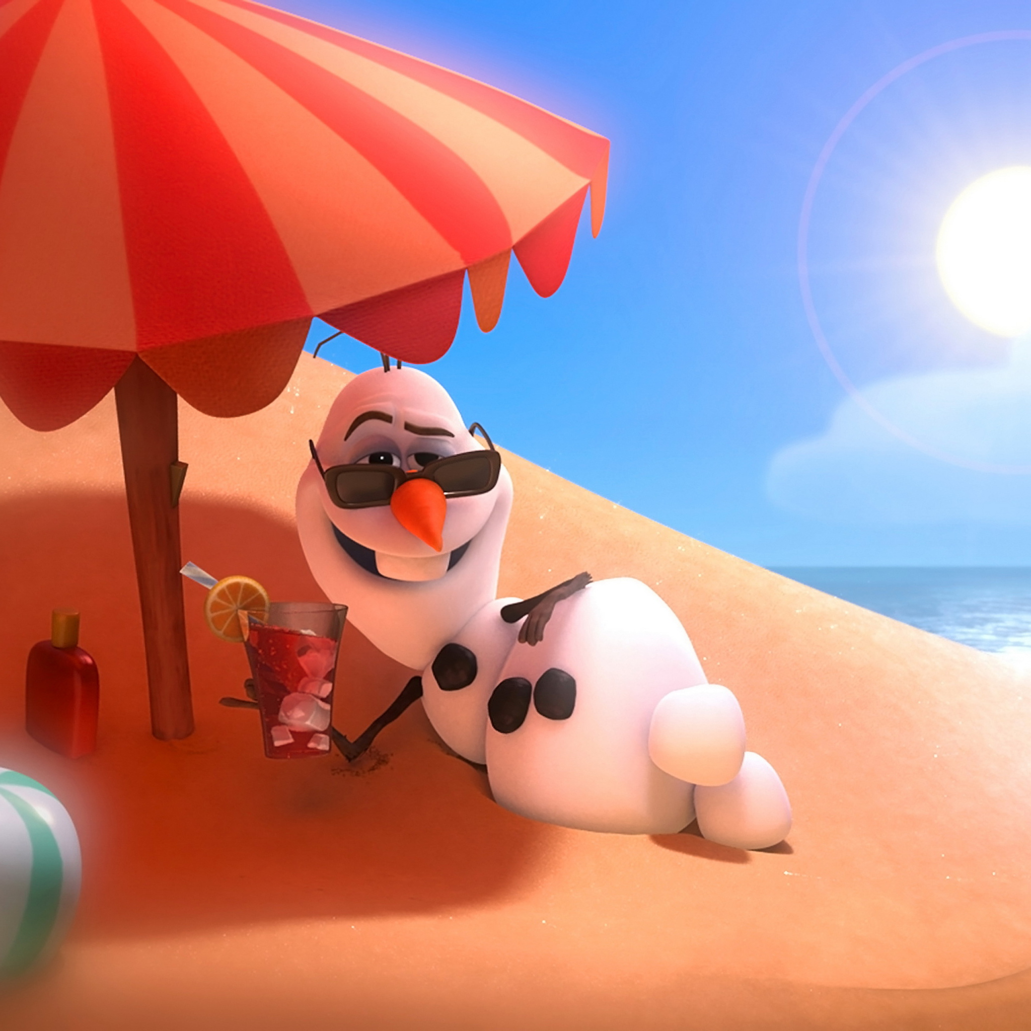 Sfondi Olaf from Frozen Cartoon 2048x2048