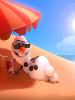 Sfondi Olaf from Frozen Cartoon 240x320