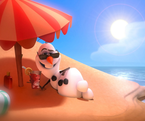 Sfondi Olaf from Frozen Cartoon 480x400