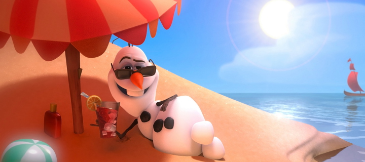 Olaf from Frozen Cartoon wallpaper 720x320