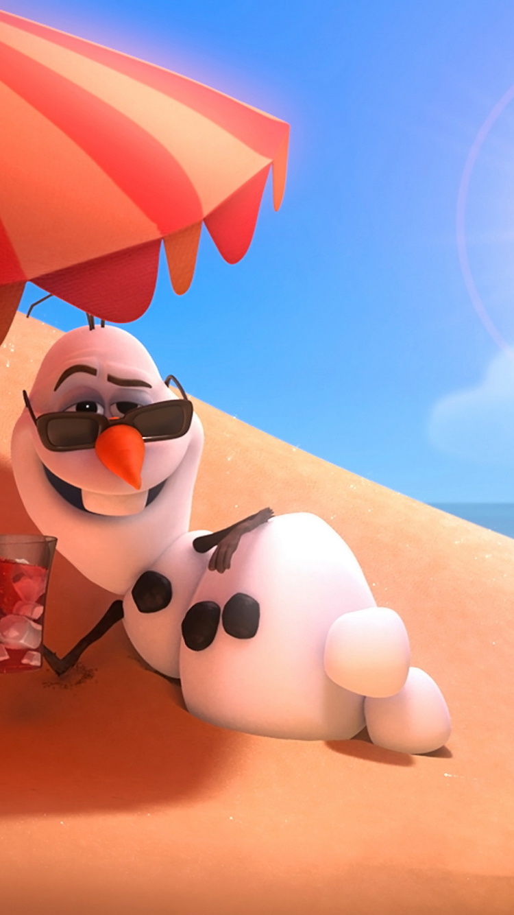 Обои Olaf from Frozen Cartoon 750x1334