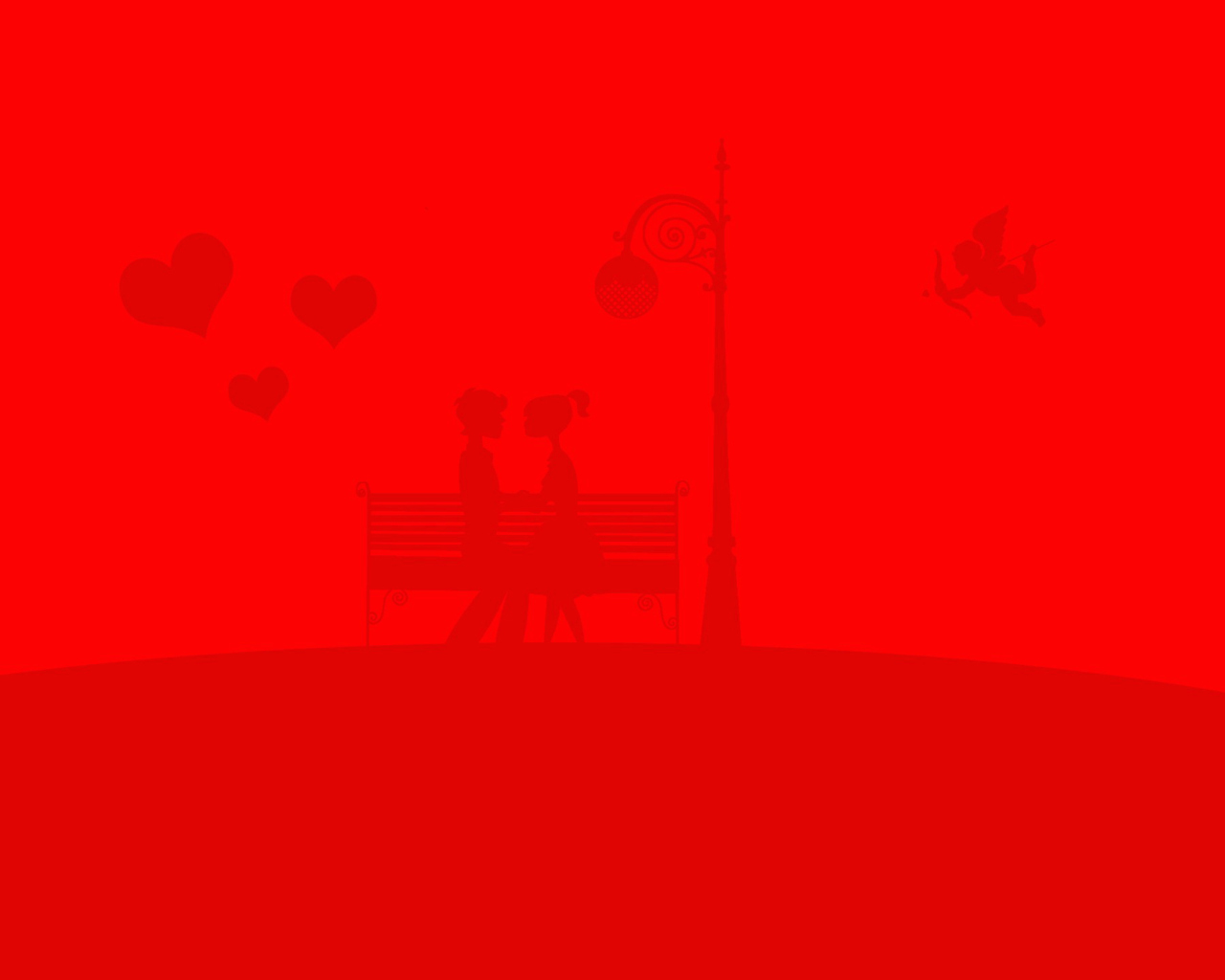 Red Valentine wallpaper 1280x1024