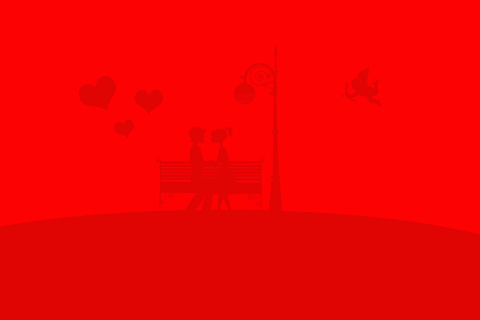 Red Valentine wallpaper 480x320