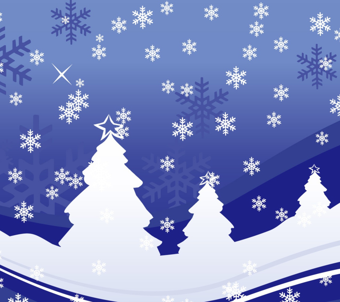 Das Christmas Trees Wallpaper 1440x1280