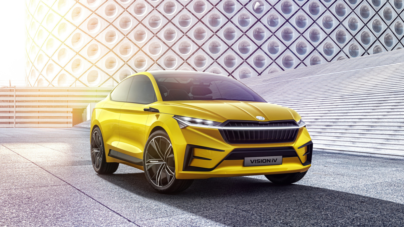 Sfondi 2019 Skoda Vision iV 1366x768