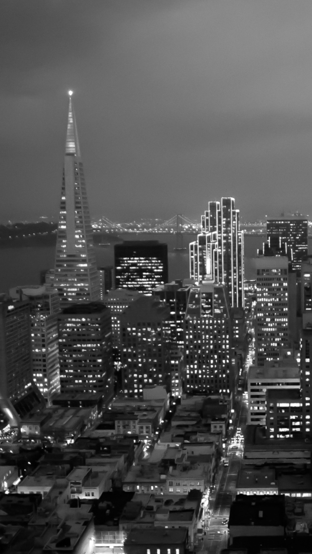 Black And White City wallpaper 640x1136