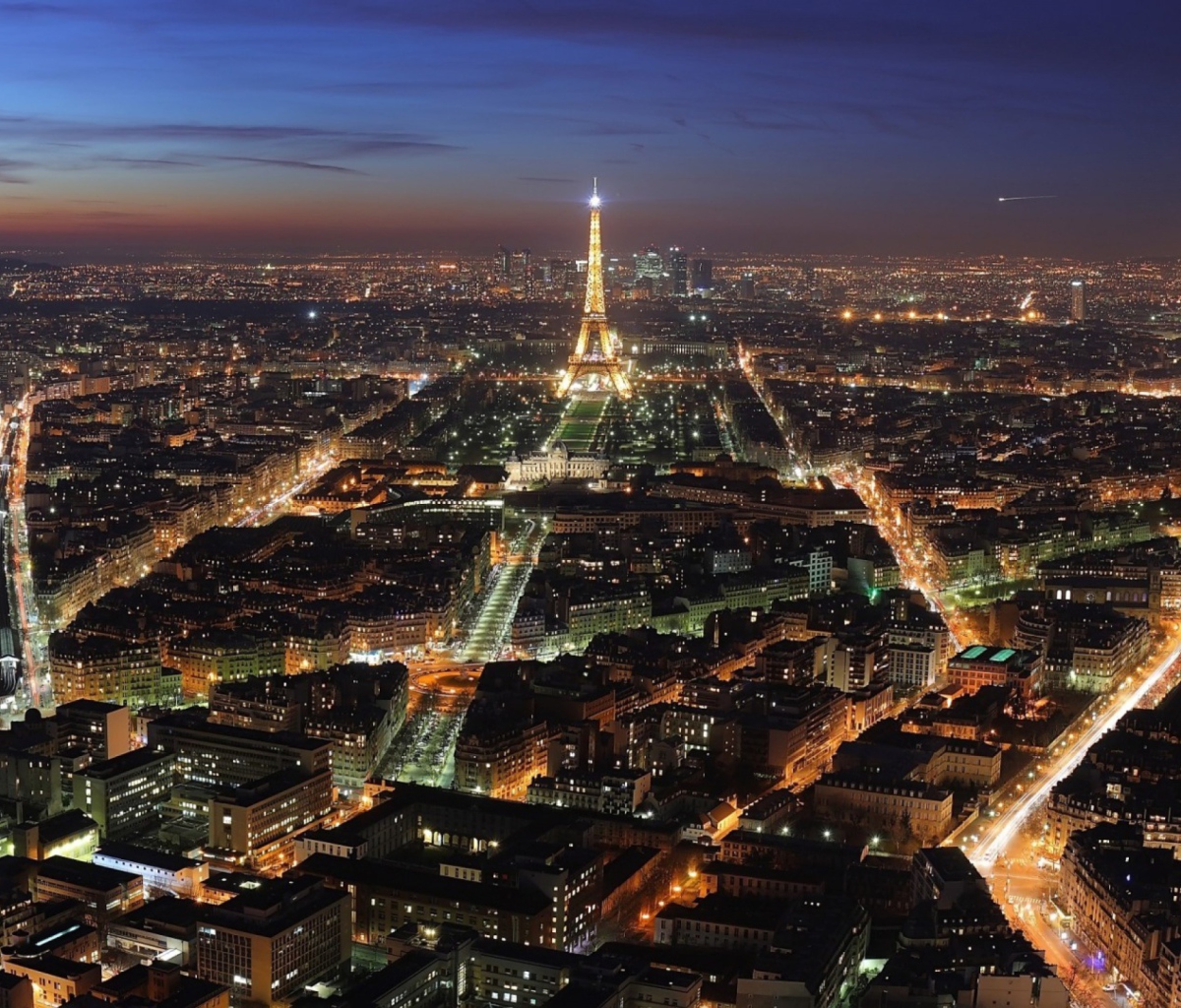 Das Paris At Night Wallpaper 1200x1024