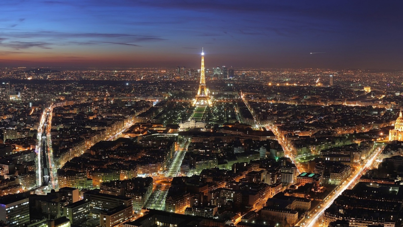 Sfondi Paris At Night 1366x768