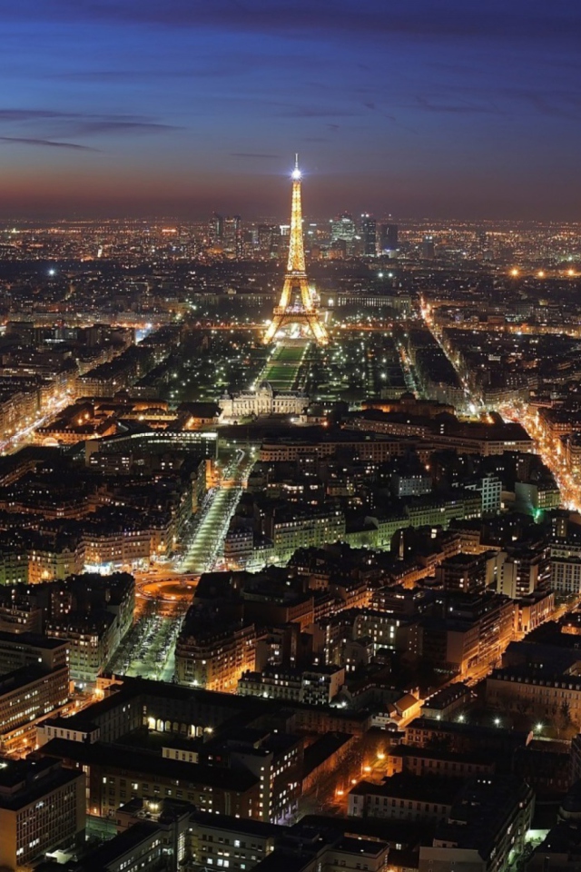Обои Paris At Night 640x960