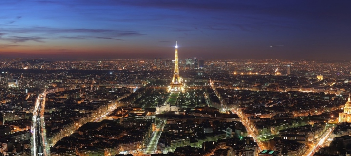 Paris At Night wallpaper 720x320