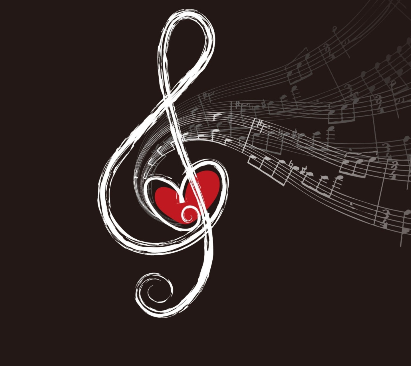 Musical Notes wallpaper 1440x1280