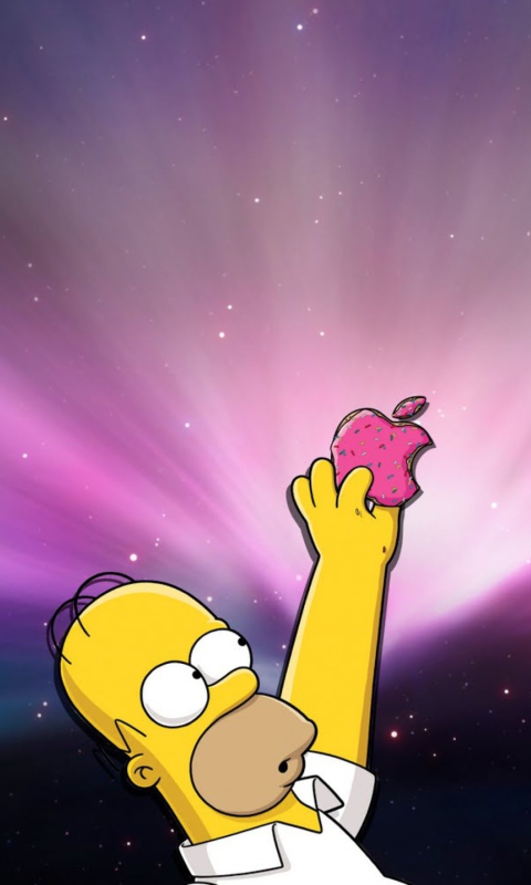 Homer Apple wallpaper 480x800