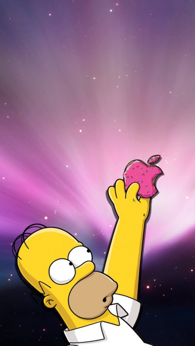 Homer Apple wallpaper 640x1136
