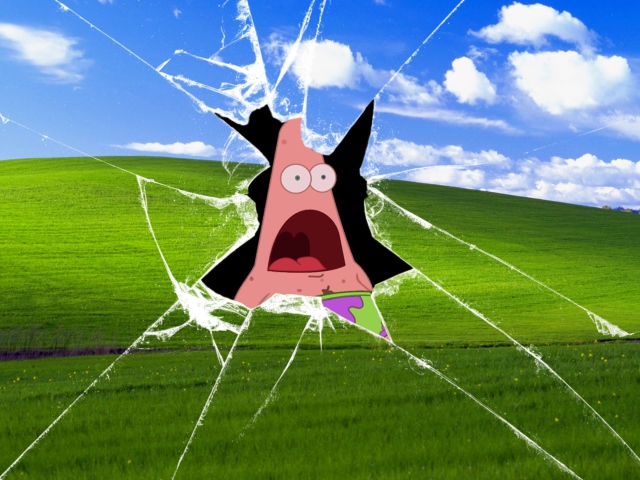 Das Patrick Breaking Windows Wallpaper 640x480