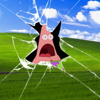 Patrick Breaking Windows - Obrázkek zdarma pro 2048x2048