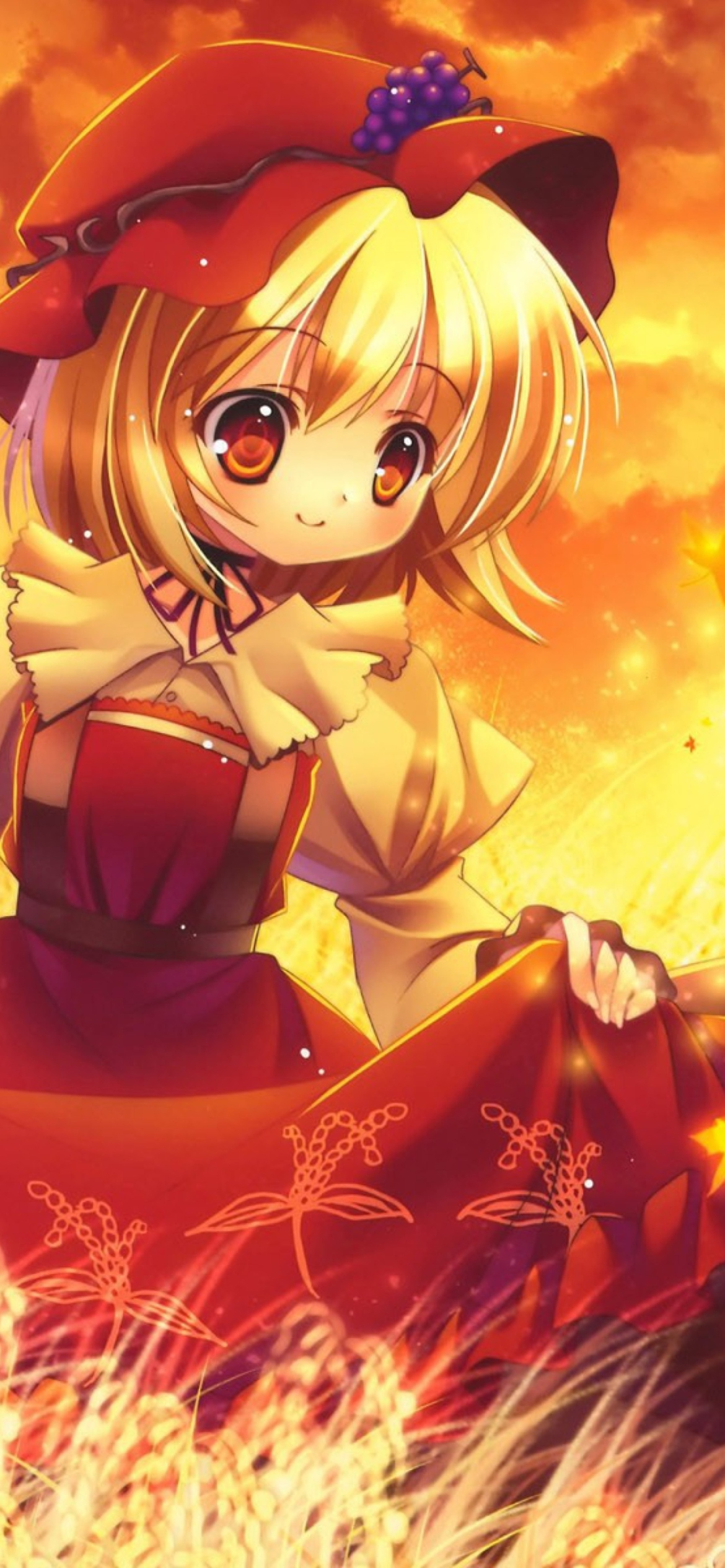 Das Autumn Anime Girl Wallpaper 1170x2532