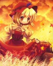 Fondo de pantalla Autumn Anime Girl 176x220