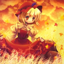 Autumn Anime Girl wallpaper 208x208