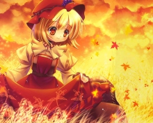 Sfondi Autumn Anime Girl 220x176