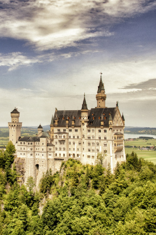 Fondo de pantalla Bavarian Neuschwanstein Castle 320x480