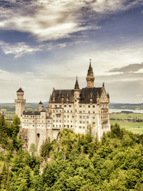 Bavarian Neuschwanstein Castle screenshot #1 480x640