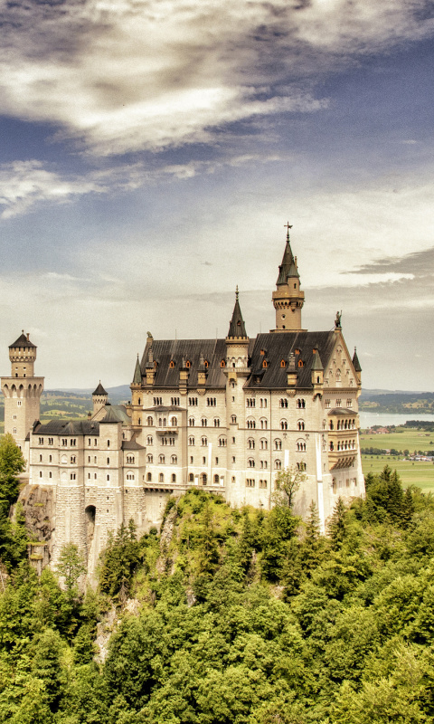 Bavarian Neuschwanstein Castle screenshot #1 480x800