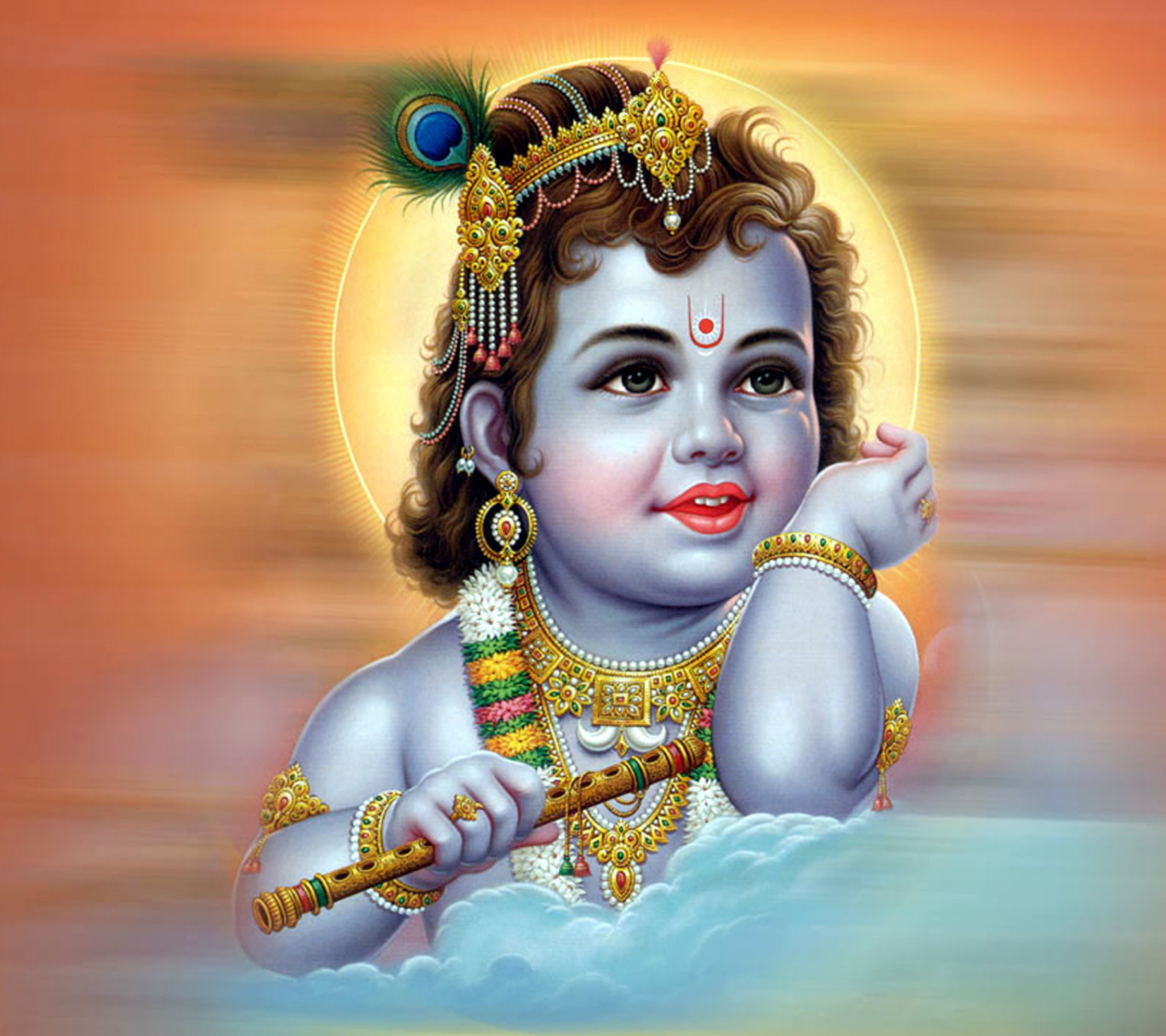 Fondo de pantalla Lord Krishna 1440x1280