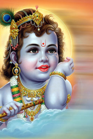 Das Lord Krishna Wallpaper 320x480