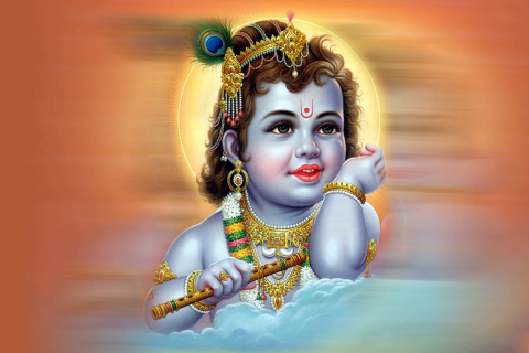 Обои Lord Krishna 480x320