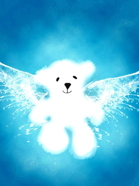 Das Angel Bear Wallpaper 480x640