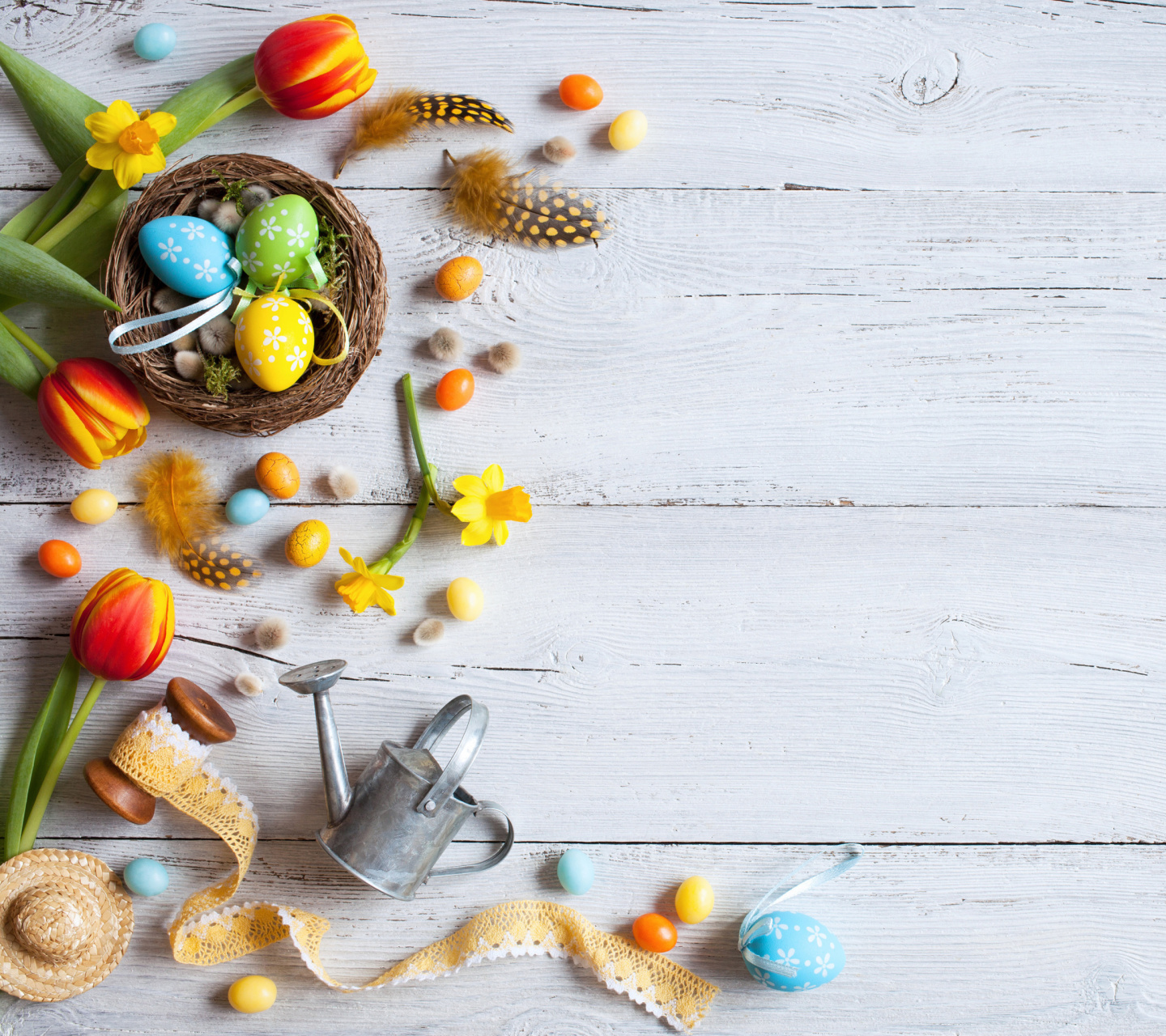 Das Easter Still Life Wallpaper 1440x1280