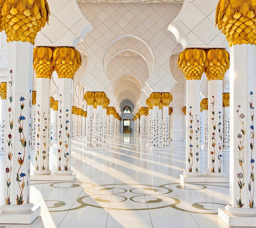 Обои Sheikh Zayed Grand Mosque Abu Dhabi 1080x960