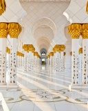 Das Sheikh Zayed Grand Mosque Abu Dhabi Wallpaper 128x160