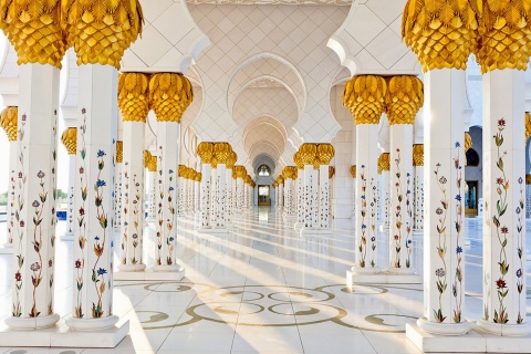 Обои Sheikh Zayed Grand Mosque Abu Dhabi 480x320