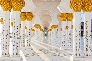 Sheikh Zayed Grand Mosque Abu Dhabi sfondi gratuiti per 1152x864