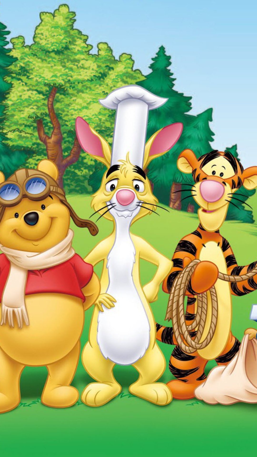 Обои Pooh and Friends 1080x1920