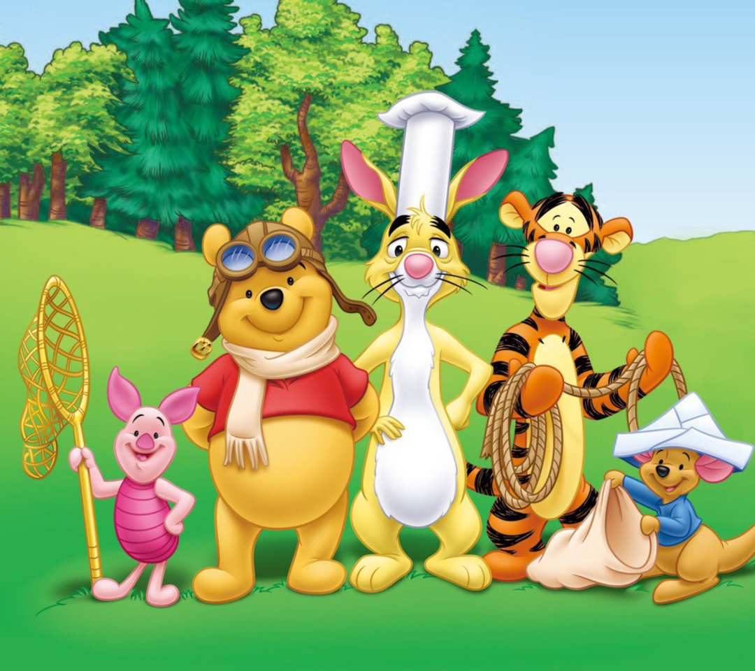 Das Pooh and Friends Wallpaper 1080x960