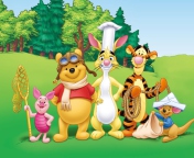 Pooh and Friends wallpaper 176x144