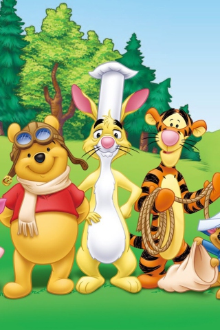 Pooh and Friends wallpaper 320x480