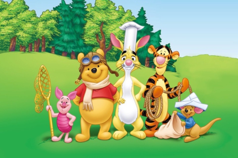 Sfondi Pooh and Friends 480x320