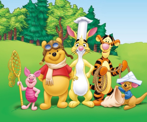 Sfondi Pooh and Friends 480x400