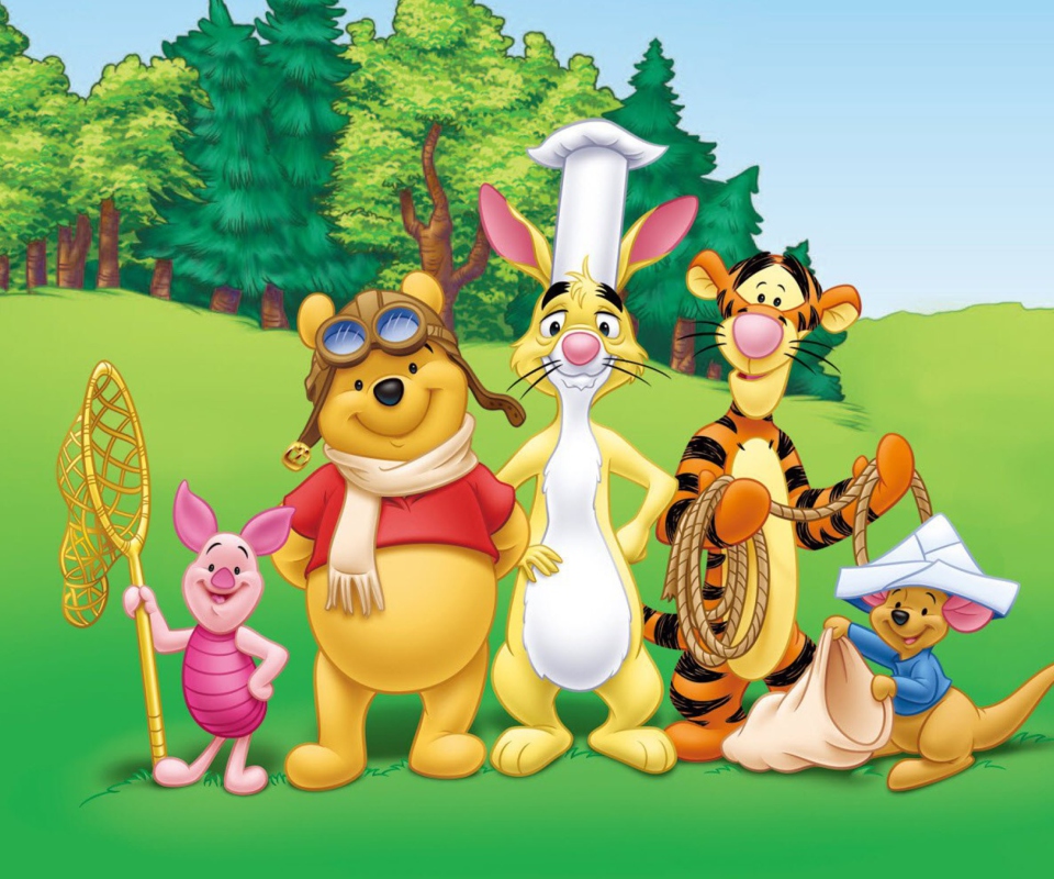 Das Pooh and Friends Wallpaper 960x800
