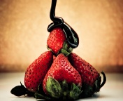 Screenshot №1 pro téma Strawberries with chocolate 176x144
