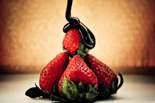 Strawberries with chocolate - Obrázkek zdarma 