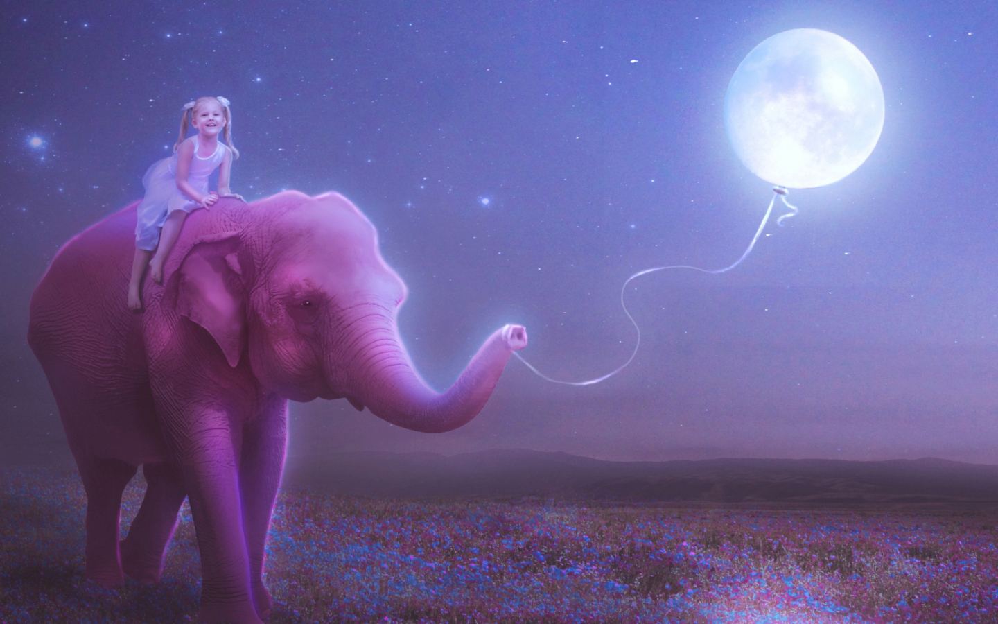 Das Child And Elephant Wallpaper 1440x900