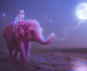 Child And Elephant wallpaper 176x144