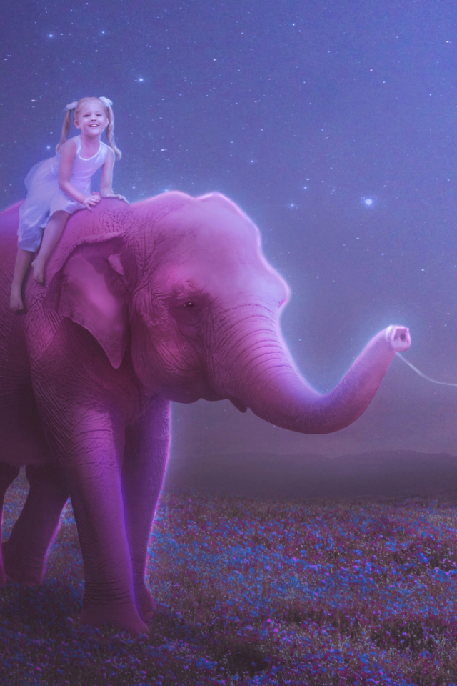 Fondo de pantalla Child And Elephant 640x960