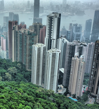 Kostenloses Hong Kong Hills Wallpaper für Nokia 6100