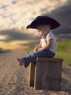 Das Cowboy Baby Wallpaper 240x320