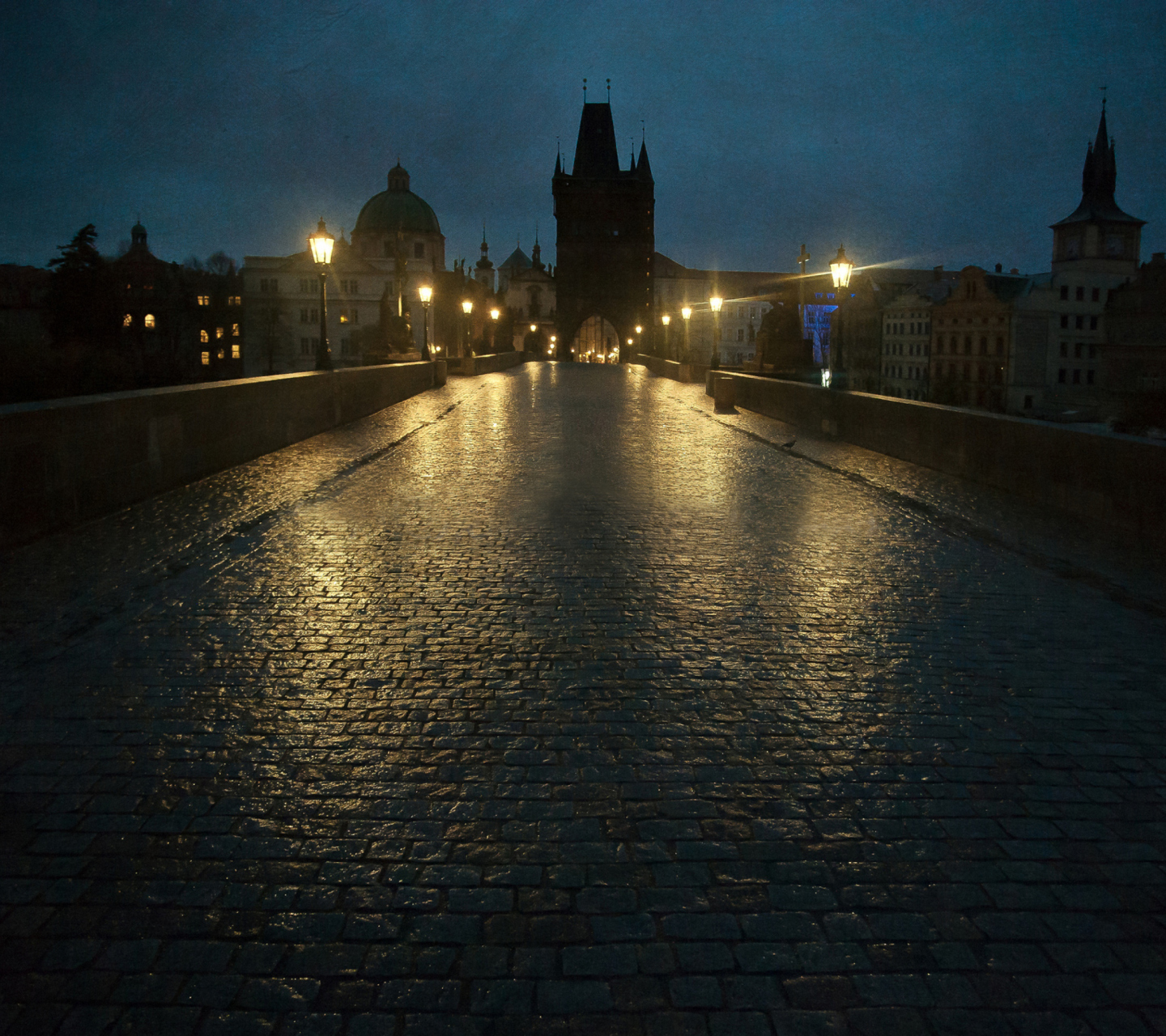 Screenshot №1 pro téma Night In Prague 1440x1280